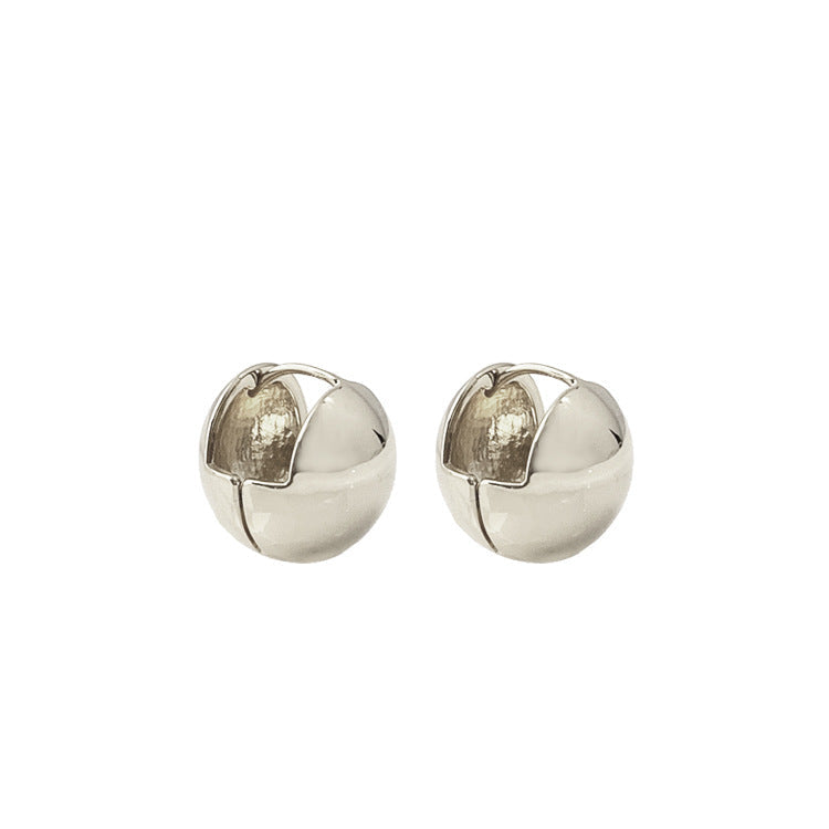 Wholesale Copper gold-plated spherical simple and fashionable Earrings